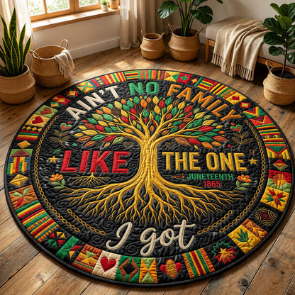 Juneteenth Family Tree Quilted Round Mat GFTOPND283
