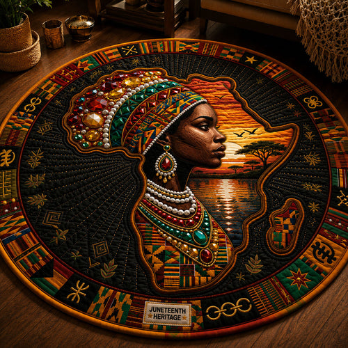 Juneteenth Heritage Quilted Round Mat GFTOPND286