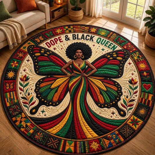 Melanin Queen Quilted Round Mat GFTOPND292
