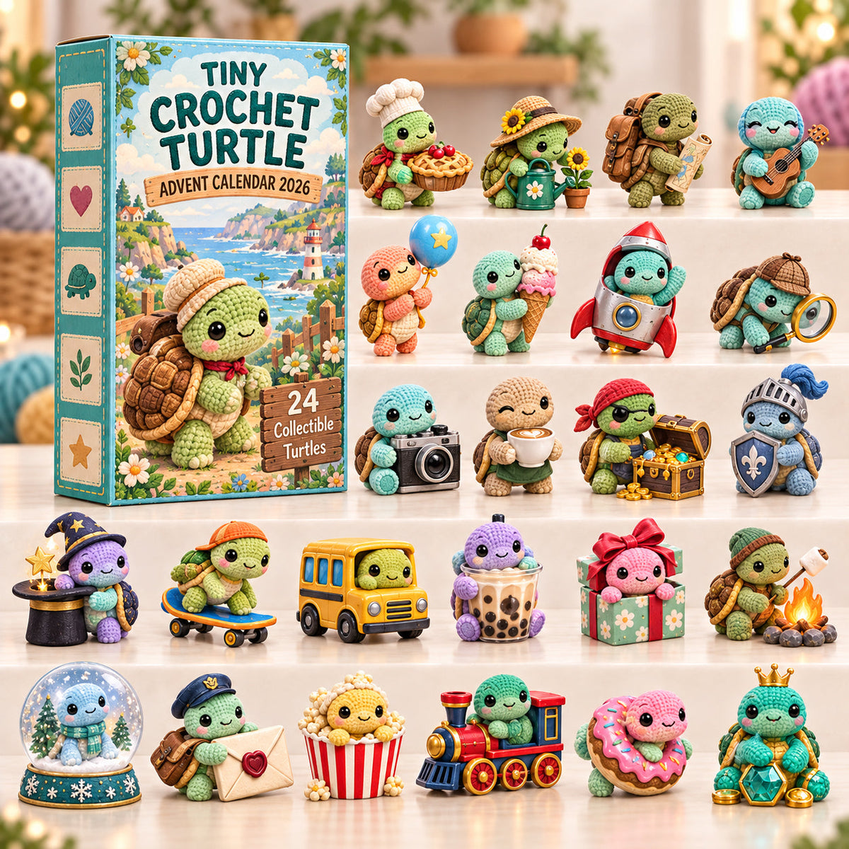 Tiny Crochet Turtle Advent Calendar 2026 GFTOPND2973