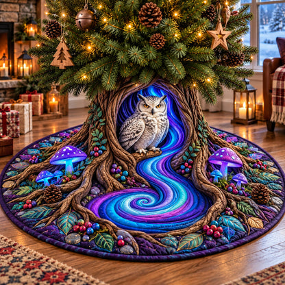 Snowy Owl Hollow Quilted Tree Skirt GFTOPND3181