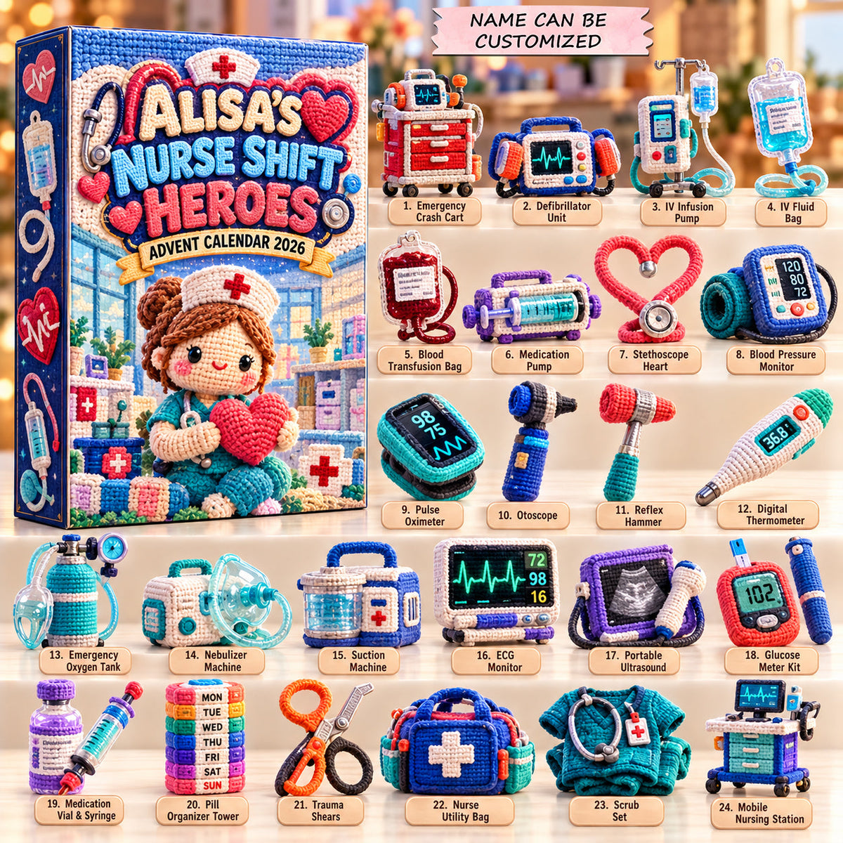 Nurse Shift Heroes Advent Calendar 2026 QTCUZ GFTOPND3228