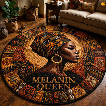 Melanin Queen Quilted Round Mat GFTOPND323