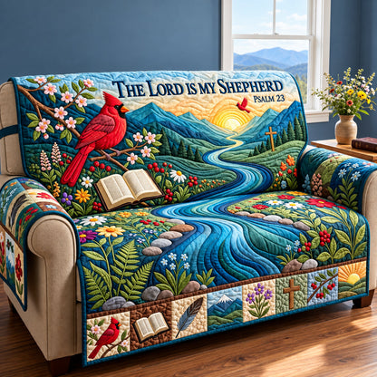 The Lord Is My Shepherd Quilted Sofa Cover GFTOPND3232
