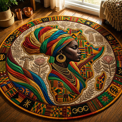 Melanin Queen Quilted Round Mat GFTOPND327