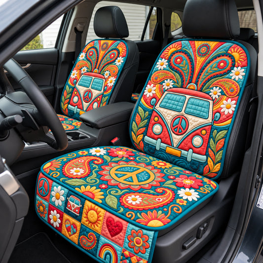 Hippie Van Road Trip Quilted Car Seat Protector GFTOPND3329
