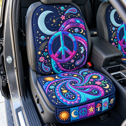 Midnight Cosmic Peace Quilted Car Seat Protector GFTOPND3332