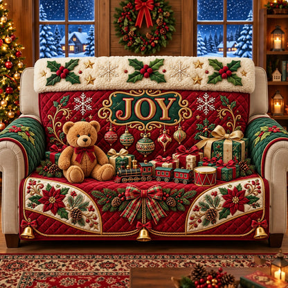 Christmas Stocking Quilted Sofa Cover GFTOPND3338