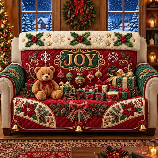 Christmas Stocking Quilted Sofa Cover GFTOPND3338