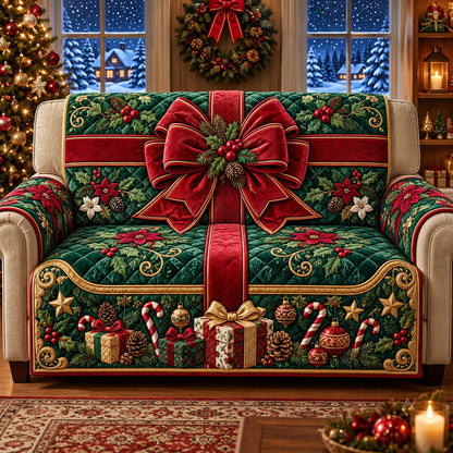 Christmas Gift Quilted Sofa Cover GFTOPND3342