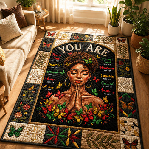 African Queen Bible Quote Area Rug GFTOPND336