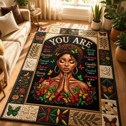 African Queen Bible Quote Area Rug GFTOPND336