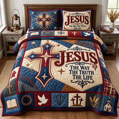 Christian Faith 3-Piece Quilted Bedding Set GFTOPND3367
