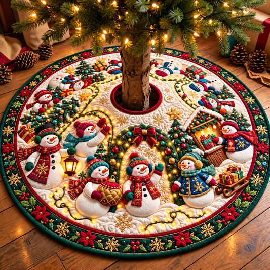 Christmas Light Fesstival Quilted Tree Skirt GFTOPND3375