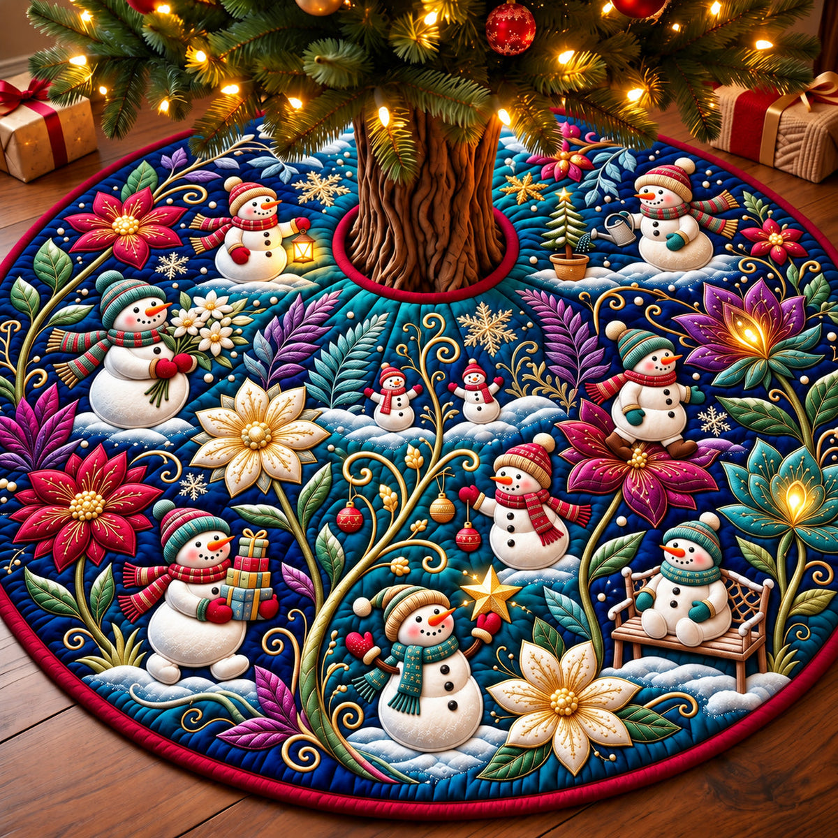 Garden Of Light Quilted Tree Skirt GFTOPND3376