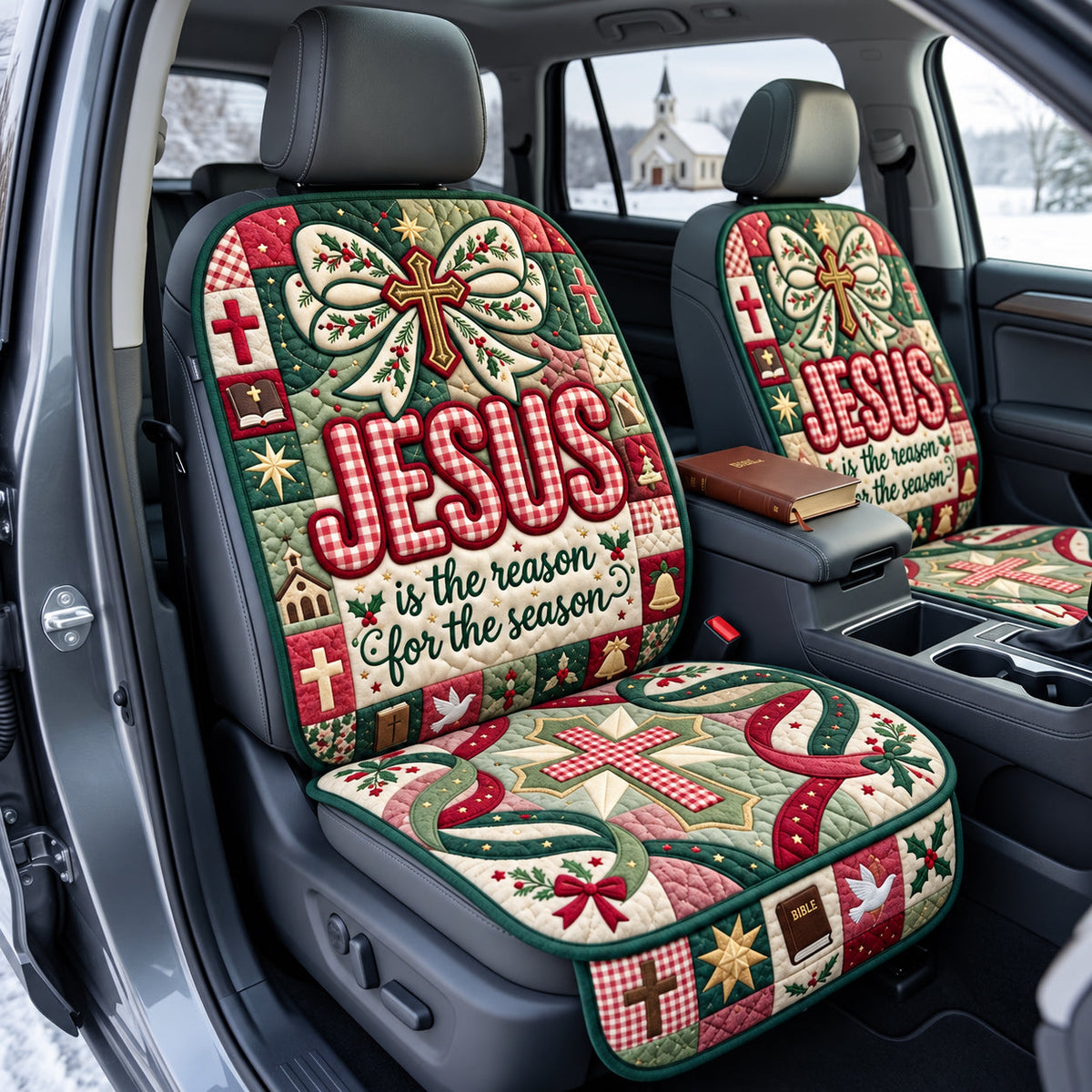 The Reason For The Season Quilted Car Seat Protector GFTOPND3401