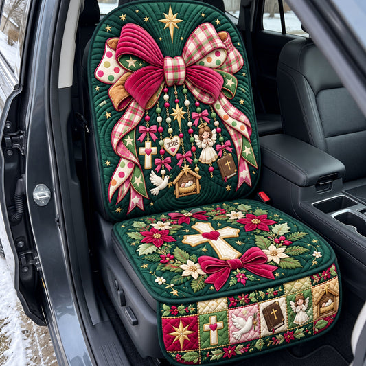 Christian Charms Bow Quilted Car Seat Protector GFTOPND3403