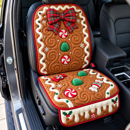 Gingerbread Cookie Quilted Car Seat Protector GFTOPND3407