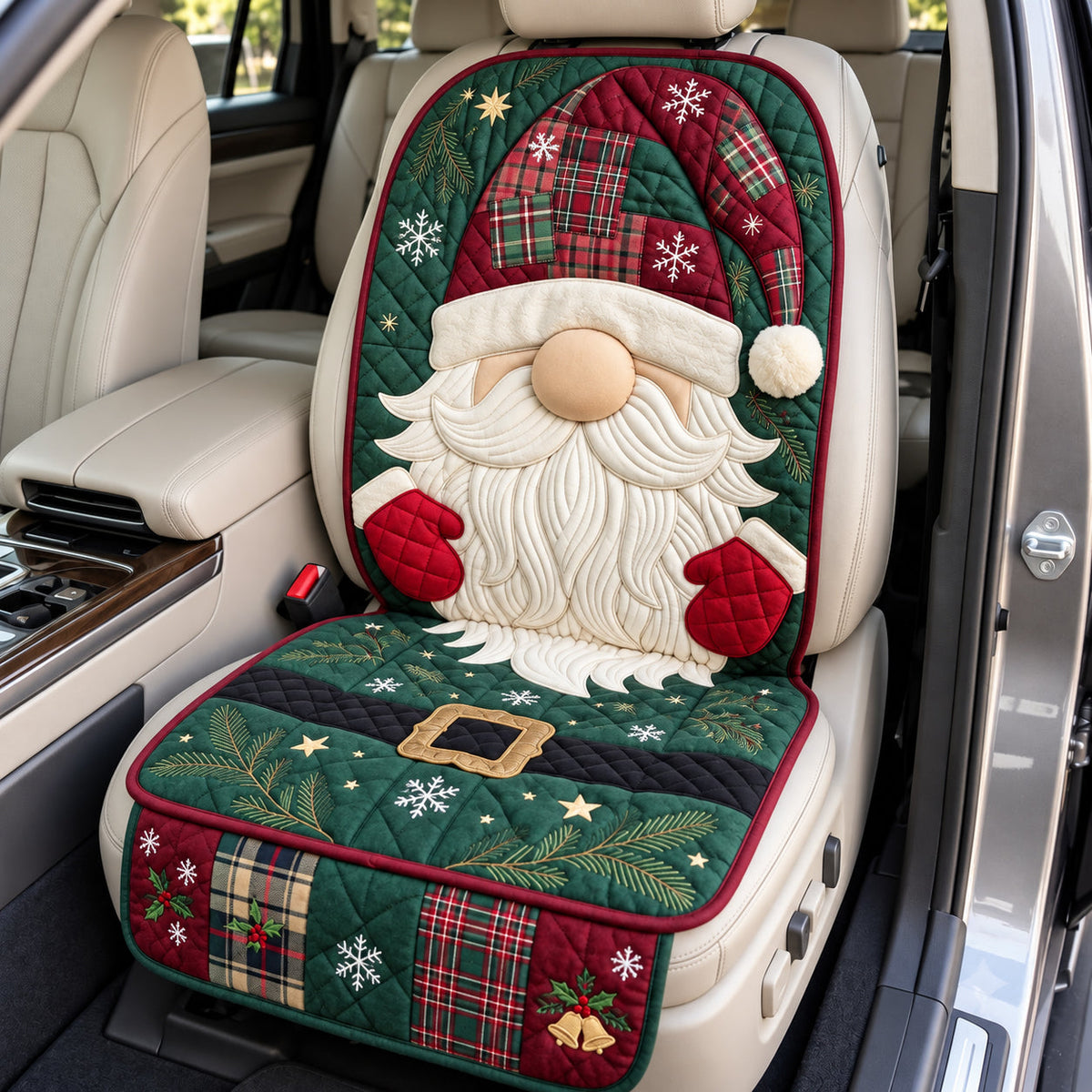 Christmas Gnome Quilted Car Seat Protector GFTOPND3410