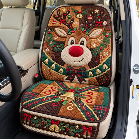 Christmas Reindeer Quilted Car Seat Protector GFTOPND3411