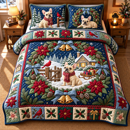 Fireside Bulldog 3-Piece Quilted Bedding Set GFTOPND3471