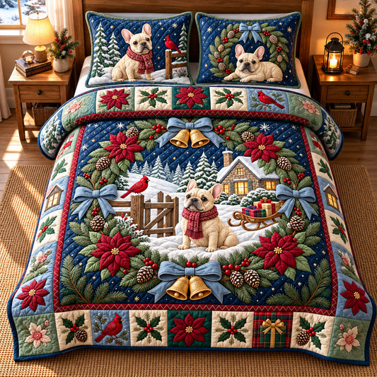 Fireside Bulldog 3-Piece Quilted Bedding Set GFTOPND3471