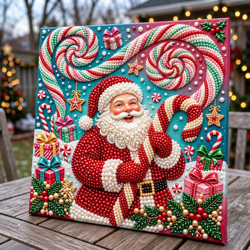 Santa Christmas Candy Wonderland DIY Diamond Pearl Art Kit GFTOPND3805