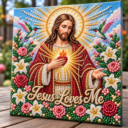 Jesus Loves Me DIY Diamond Pearl Art Kit GFTOPND3816