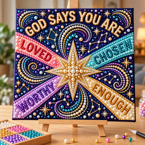 God Says You Are DIY Diamond Pearl Art Kit GFTOPND3860