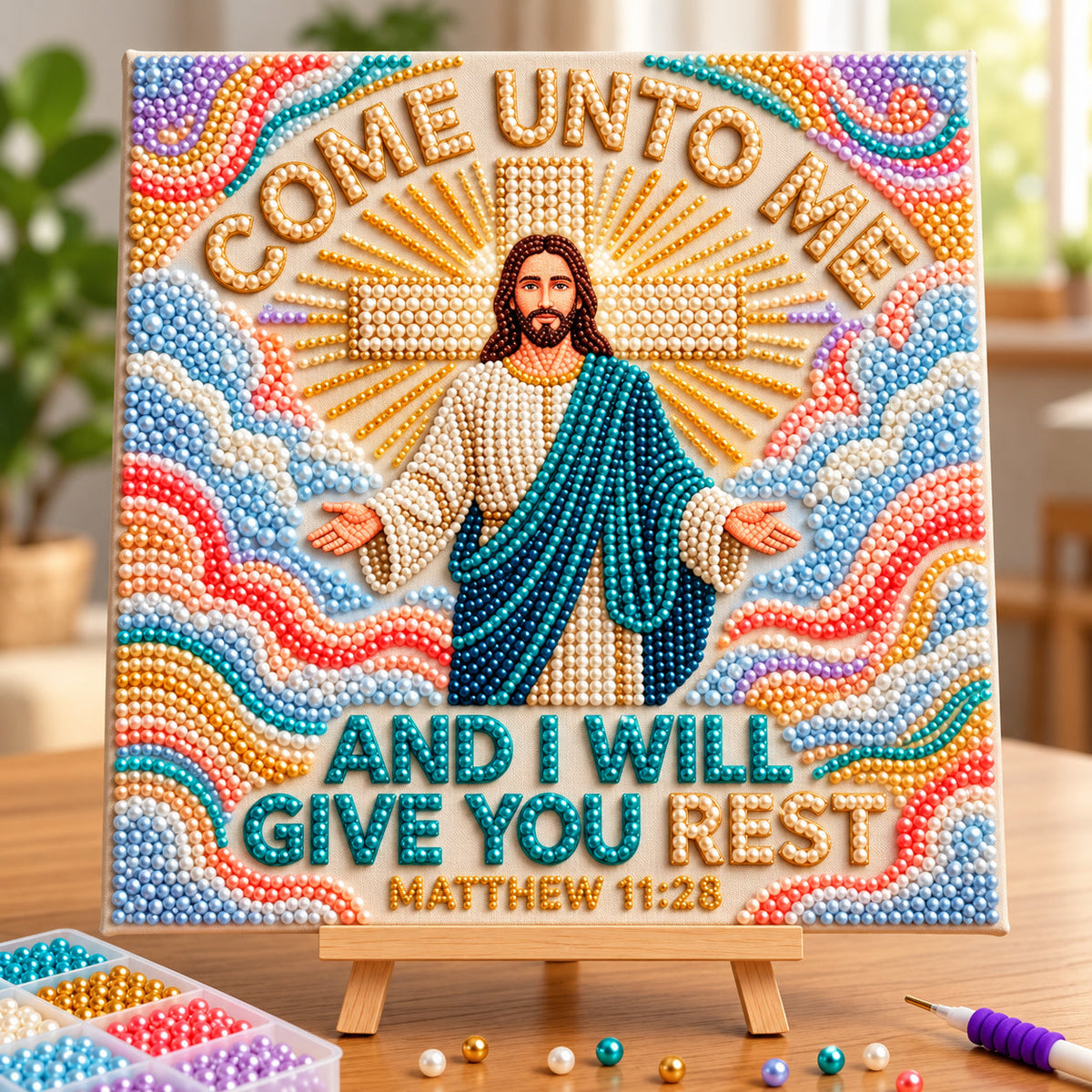 Come Unto Me DIY Diamond Pearl Art Kit GFTOPND3869