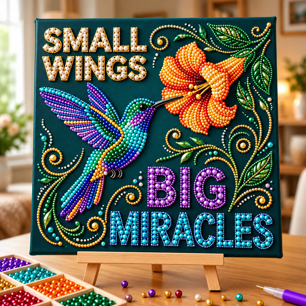 Small Wing Big Miracles DIY Diamond Pearl Art Kit GFTOPND3901