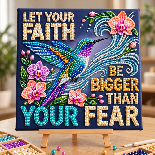 Faith Over Fear DIY Diamond Pearl Art Kit GFTOPND3907