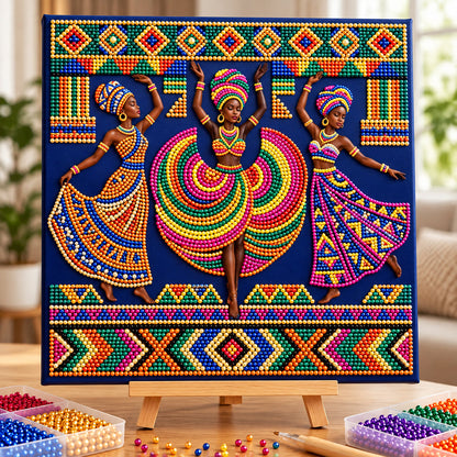 African Dance Celebration DIY Diamond Pearl Art Kit GFTOPND3926