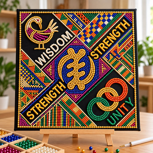 Adinkra Heritage DIY Diamond Pearl Art Kit GFTOPND3927