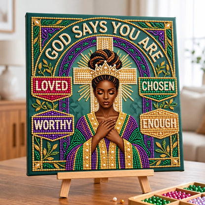 God Says You Are DIY Diamond Pearl Art Kit GFTOPND3974