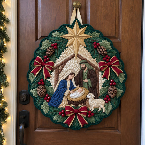 Wreath Of Hope Custom Shape Quilted Door Hanger GFTOPND4014
