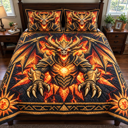 Solar War Beast 3-Piece Quilted Bedding Set GFTOPND4028