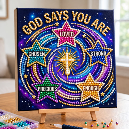 God Says You Are DIY Diamond Pearl Art Kit GFTOPND4064