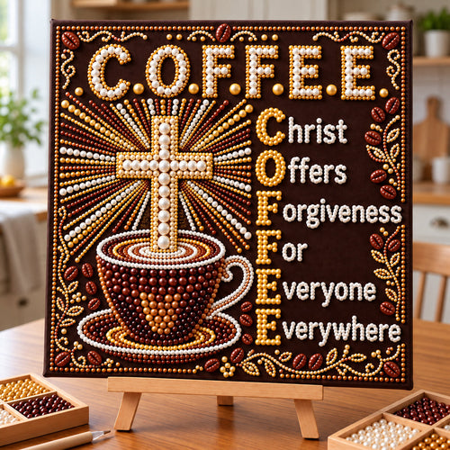 Coffee DIY Diamond Pearl Art Kit GFTOPND4065