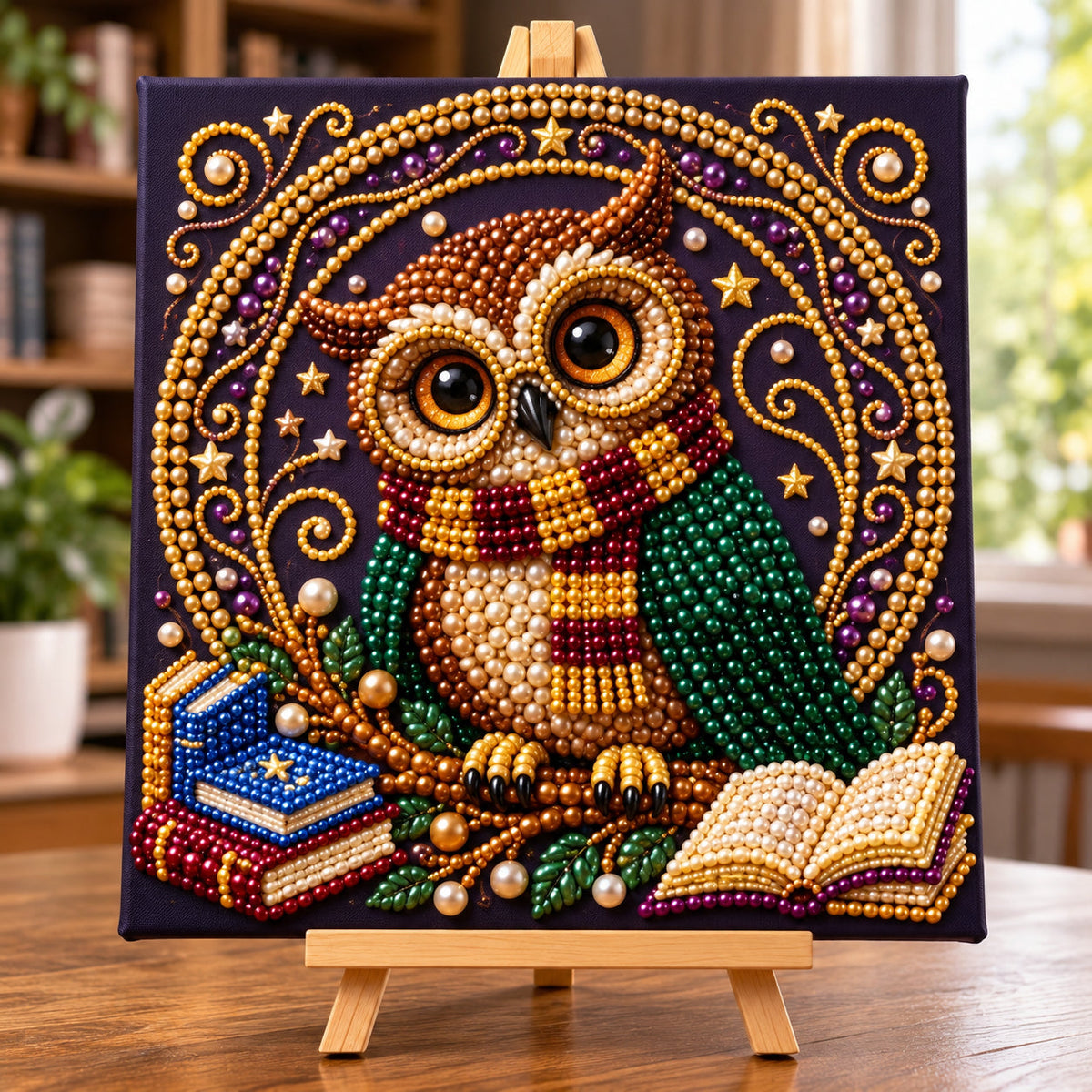 Magical Scholar Owl DIY Diamond Pearl Art Kit GFTOPND4069