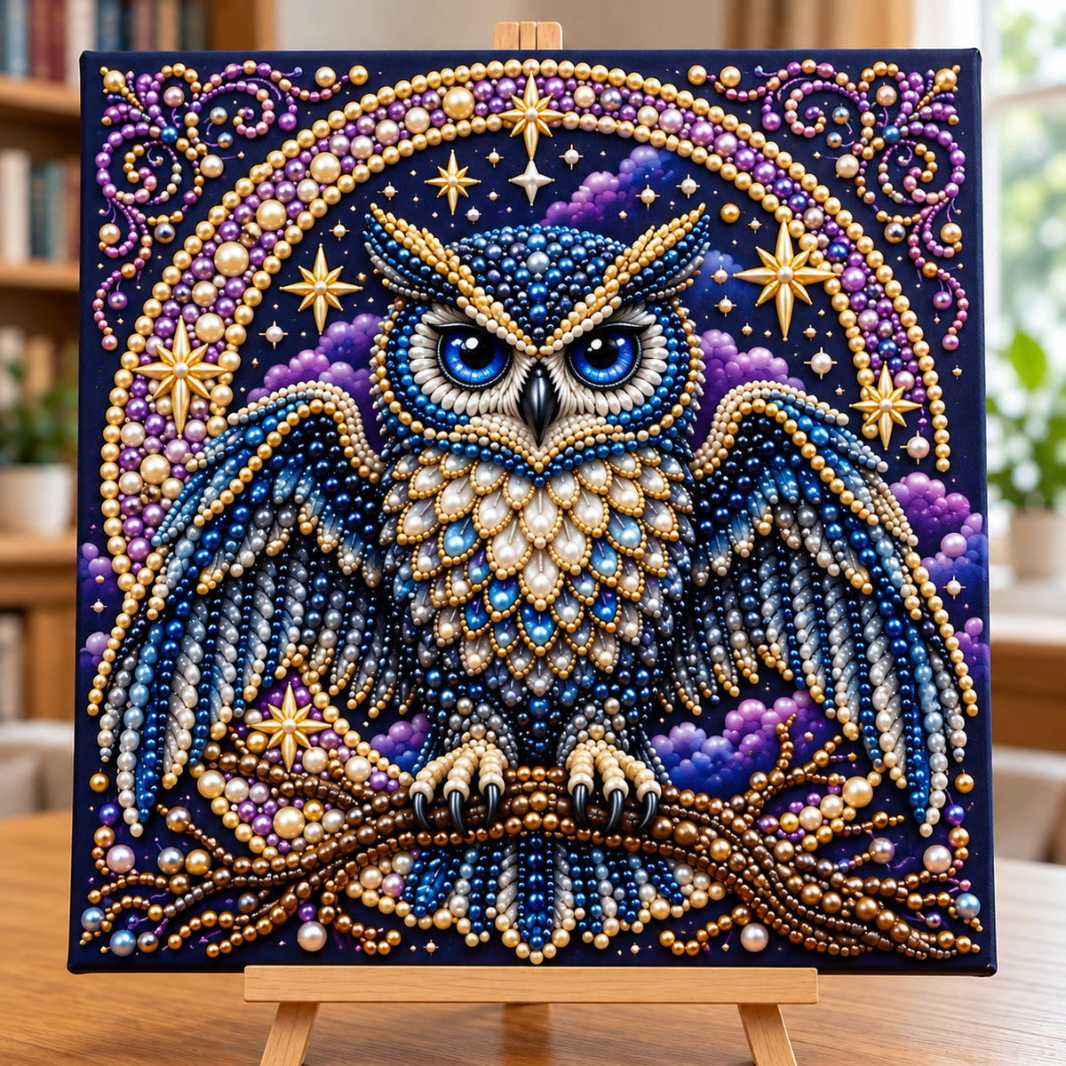 Celestial Night Owl DIY Diamond Pearl Art Kit GFTOPND4073