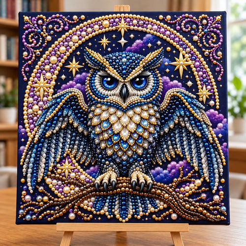 Celestial Night Owl DIY Diamond Pearl Art Kit GFTOPND4073