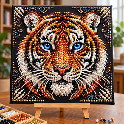 Sapphire Eyes Tiger DIY Diamond Pearl Art Kit GFTOPND4118