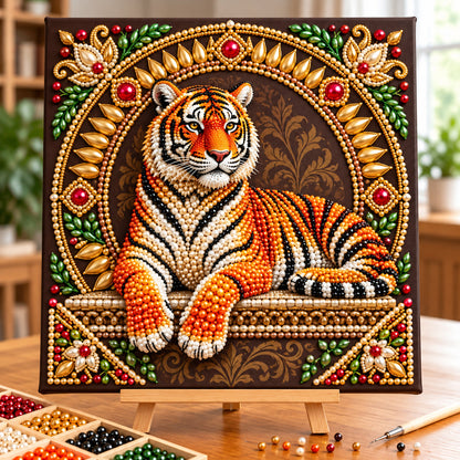 Royal Tiger Throne DIY Diamond Pearl Art Kit GFTOPND4119