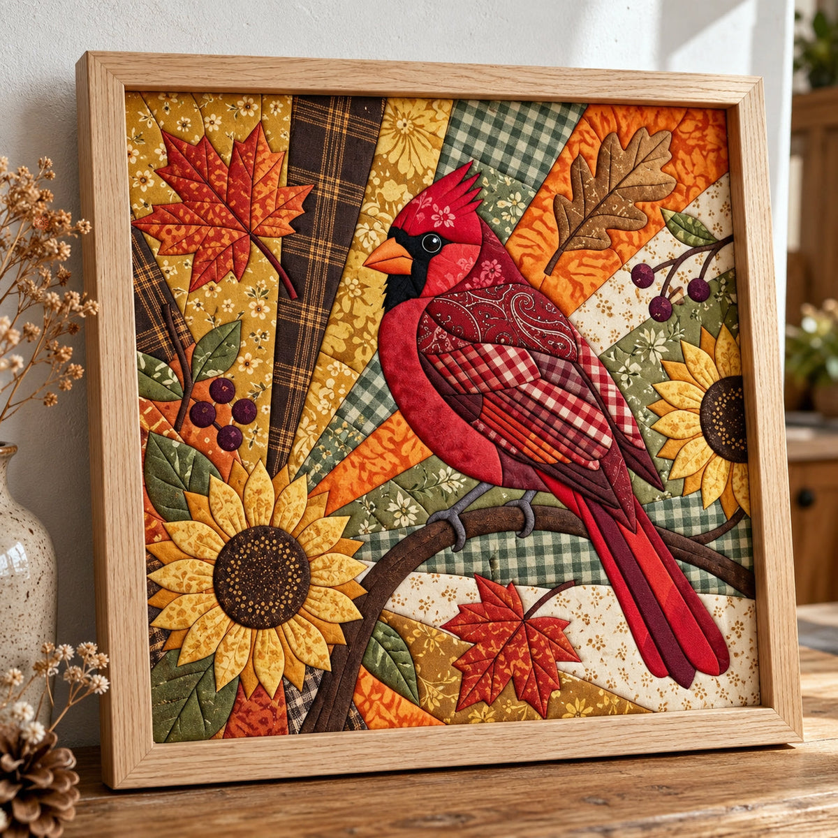 Autumn Cardinal DIY Kinusaiga Art Kit GFTOPND4124