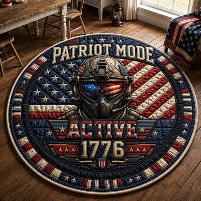 Patriotic Mode Soldier Quilted Round Mat GFTOPND441
