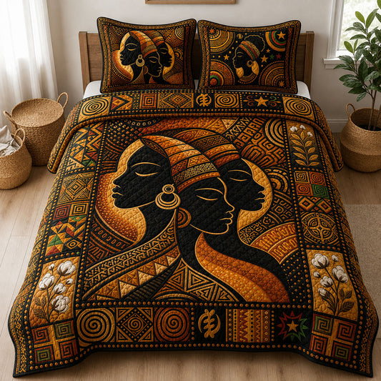 Soulbound Roots 3-Piece Quilted Bedding Set GFTOPND449