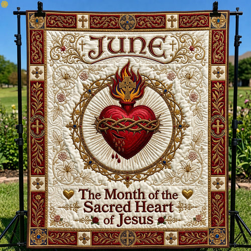 The Sacred Heart Of Jesus Quilted Blanket GFTOPND497