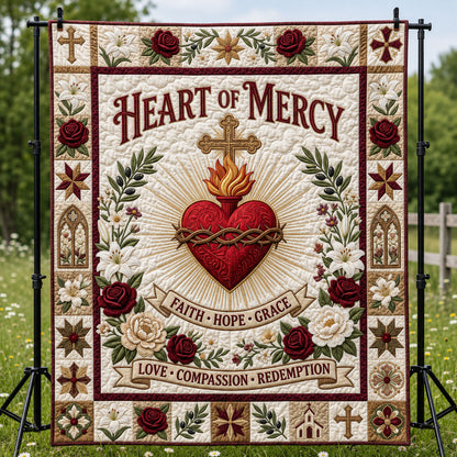 Heart Of Mercy Quilted Blanket GFTOPND501