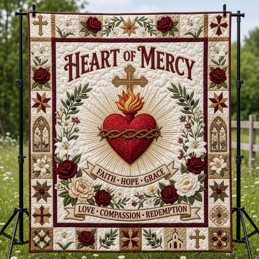 Heart Of Mercy Quilted Blanket GFTOPND501